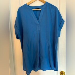 Royal Blue V-Neck Tunic Top - Never Worn